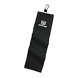 Wilson Staff Microfiber Trifold Towel, Black, 16x21