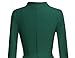 MUXXN Women's V Neck Elegant 3/4 Sleeve Vintage Bridesmaid Party Dress (M, Dark Green)