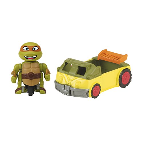 Teenage Mutant Ninja Turtles T-Sprints Mad Motion Michelangelo with Party Van Basic Figure