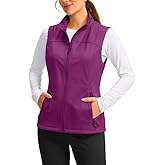 Soothfeel Women's Vest with Zipper Pocekts Lightweight Softshell Sleeveless Jacket Hiking Travel Golf Running Vest for Women