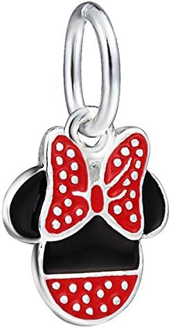 You Choose Multi-Selection Silver Charms Pendents Beads Fits Pandora & Similar Bracelets (Red Minnie Mouse Drop)