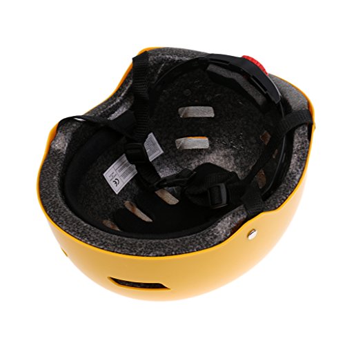 Dolity Water Sports Safety Helmet & Adjustable Chin Strap for Kayak Canoe Boat Rafting Wakeboard Skateboard Cycling - Choice of Color - bright yellow
