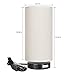 HAITRAL Bedside Desk Lamp - Modern Minimalist Table Lamp with Fabric Shade Nightstand Light for Bedroom, Living Room Office, College Dorm, Kids Room, Cylinder