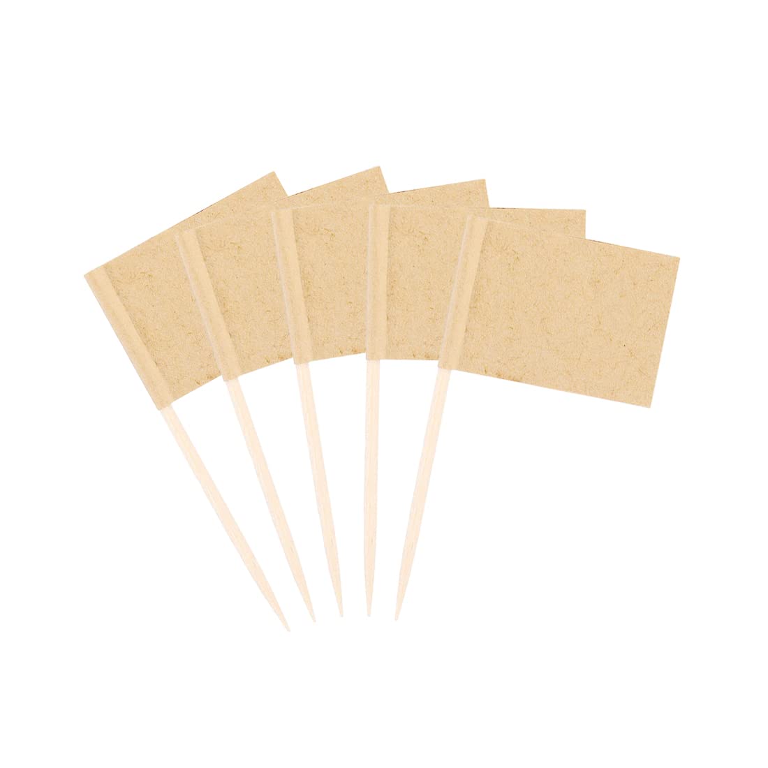 Photo 1 of 100 Pieces Blank Toothpick Flags Cheese Markers Food Labels for Party Buffet Cheese Labels for Charcuterie Board Cocktail Picks for Appetizers (Kraft)