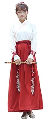 Plaid&Plain Women's Cotton Retro Long Maxi Skirt Vintage A-Line Pleated Skirt