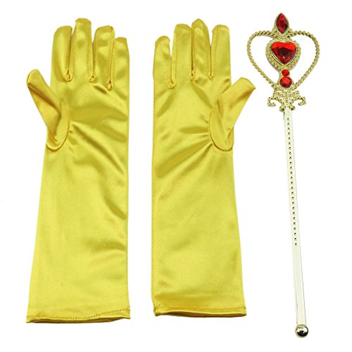 Orgrimmar Princess Dress Up accessories For Belle Gloves Princess Tiara Crown Wand Necklaces For Kids