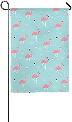 Mini Flamingo Bird Animal Winter Outdoor Yard House Garden Flags 12 X 18 Semi Transparent Polyester Fiber Emblemize