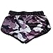 Canserin Women Yoga Shorts, Women's Camouflage Running Yoga Gym Fitness Sport Pants Low-Waist Shorts Breathable Pants (M, Purple)