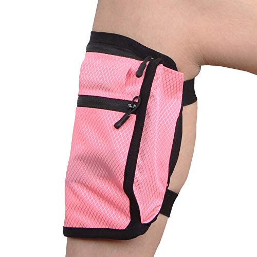 Cell Phone Calf/Leg Band Holster for Riders and Hikers, Non-Slip Band Smartphone Holder for All Phones with Adjustable Velcro, Sport Leg Band for Running, Walking, Equestrian, Motorcycle ect., Pink