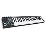 Alesis V49 USB MIDI Pad/Tastatur Controller mit 49 Tasten, 8 anschlagdynamische-Pad mit 4 zuweisbare Regler und Taster