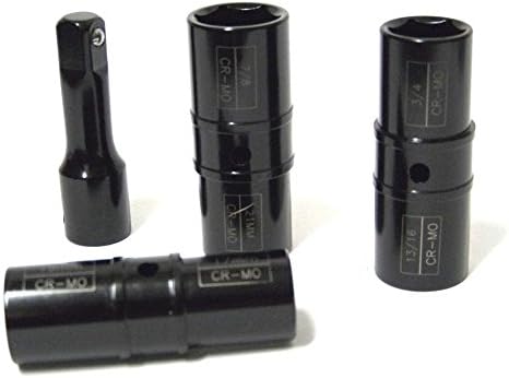 Socket Sets 4 PC 1/2" Drive Impact Flip Socket Set Lug Nut Remover Installer Industrial Tool