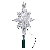 Kurt Adler 10-Light 10-1/2-Inch Clear LED 8-Point Star Treetop