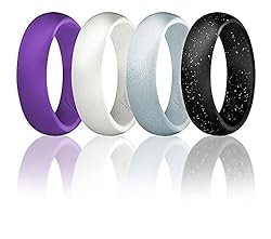 ROQ Silicone Rubber Wedding Ring for Women, Dome