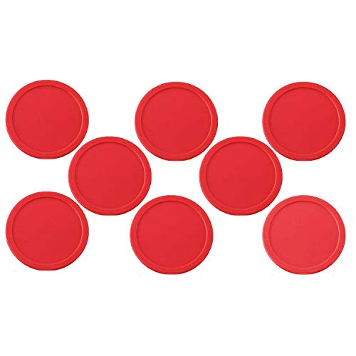 Goutoports No.1 Premium 8 Pack Air Hockey Pucks for Game Tables (Red)