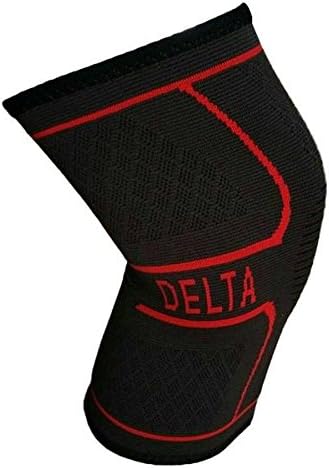 Delta Strength Knee Compression Sleeve Support for Running, Jogging, Sports, Joint Pain Relief, Arthritis and Injury Recovery
