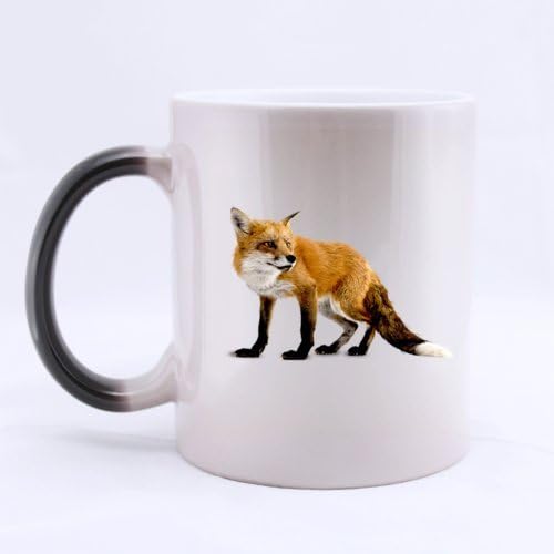 Ceramic Morphing Mug Funny Fox Color Changing Mug Coffee/Tea Mug (11 Oz) Gift Choice For Animal Lovers