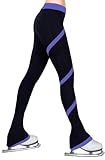 Figure Skating Spiral Polartec Polar Fleece Pants (Purple, Child Medium)