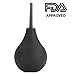 Premium Silicone Enema Bulb – Soft, Safe and Comfortable Medical Douche for Men and Women (7.6 oz, Black)