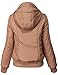Luna Flower Women's Warm Regular Fit Quilted Padding Bomber Jackets