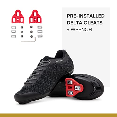 Tommaso Strada Aria Knit Lace Up Indoor Cycling Shoe with Delta Cleat