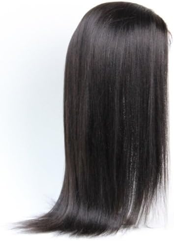 Full Lace Wigs Hand Made 100% Brazilian Virgin Remy Human Hair Natural Straight (10", Natural Color Can be dyed)