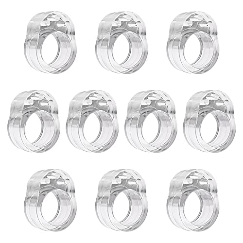 BSSTORE Door Stoppers For PVC Handles, Bumper, Transparent, Single Ring, PCS 10