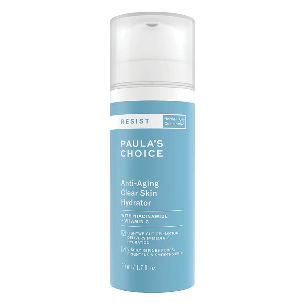Paula’s Choice RESIST Anti Aging Clear Skin Moisturiser - Hydrating Lightweight Night Cream - Reduces Blackheads - with Niacinamide & Vitamin C - Combination to Oily Skin - 50 ml