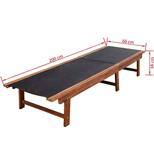 K&A company Sunlounger Acacia Wood