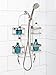 Zenna Home Modern and Durable Chrome Shower Caddy, Hanging Bathroom Organizer with 4 Expandable Baskets and Built-in Hooks, Rust-Resistant, Fits Over Handheld Shower Head