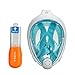 Tribord/Subea Easybreath (Latest Version) Full Face Snorkel Mask  with Enhanced Anti-Fog and Anti-Leak Technology, Atoll S/M