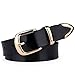 Women's Genuine Leather Belt with Gold Plated Buckle Easy to Adjust the Length
