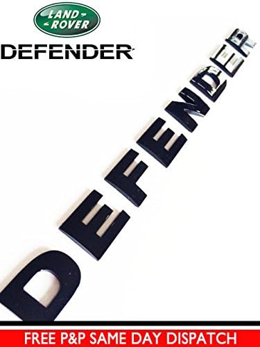 carbon motorsport Defender Gloss Black Bonnet Lettering Letters Badge Emblem