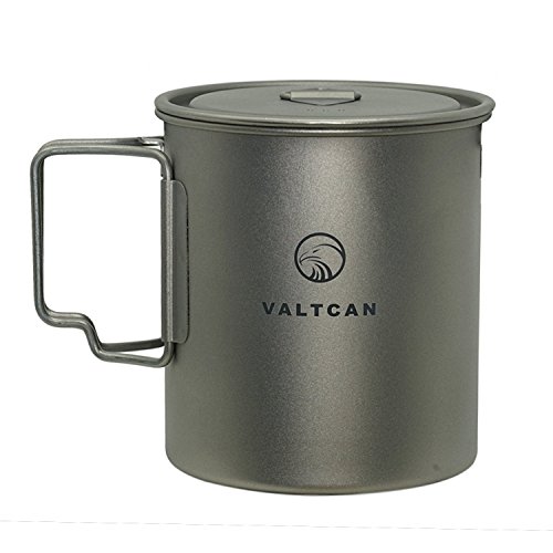 Valtcan Titanium 750ml Pot for Camping Coffee Tea Backpacking Bushcraft Fire Mug Cup with Lid and Stuff Sack