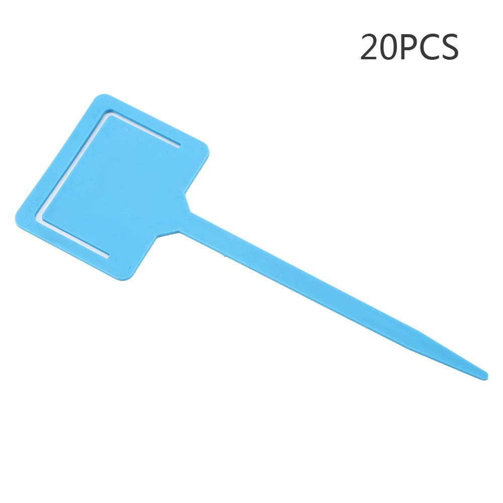 20PCS PVC Waterproof Durable, Gardening Plant Markers Gardening Flower Plant Label Tags Garden Seed Stake Tool,Plant Markers (Blue)