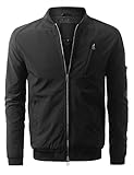 URBANCREWS Mens Hipster Hip Hop Slim Fit Windbreaker Bomber Flight Jacket