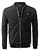 URBANCREWS Mens Hipster Hip Hop Slim Fit Windbreaker Bomber Flight Jacket