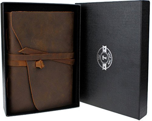 Leather journal notebook in gift box + almost 20% more …