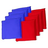 Hey! Play! Trademark Games Championship Cornhole Bean Bags (Set of 8), Blue/Red