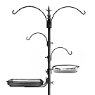 Ashman Premium Bird Feeding Station Kit, 22" Wide x 92" Tall (82" above ground height), A Multi Feeder Hanging Kit and Bird Bath For Attracting Wild Birds