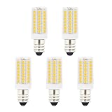 J&C E11 LED Light Bulbs, 5W (40W Halogen Equivalent), 400LM, Soft White (3000K), 120V, E11 Base Mini Candelabra LED Warm White Bulbs for Home Lighting (Pack of 5)