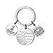 CAROMAY Birthday Cake Keychain Rings Charm Key Chain Tags Friendship Women Men Son Daughter Behind You All Love You (18th Birthday)