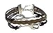 KIWI DAISY Giraffe Brown Cord Braid Synthetic-Leather Bracelets (Adjustable)