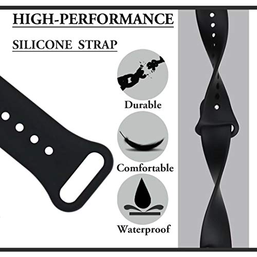 iDon Smart Watch Sport Band, Soft Silicone Replacement Sports Band compatible for Apple Watch Band 38mm 2017 Series 3 Series 2 Series 1 All Models(M/L, Walnut) - Thumbnail 6