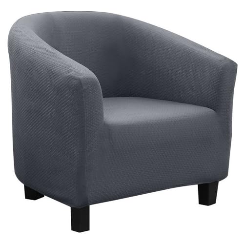 Stretch Barrel Chair Slipcover Grey