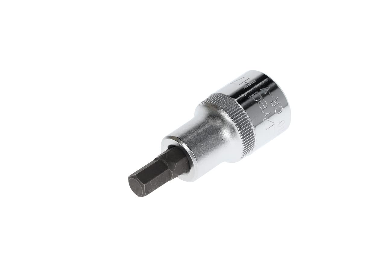 GEDORE red Screwdriver bit socket hex, 7 mm AF, 1/2" 12.5 mm, Screwdriver bit socket, Tool, R62550710, Steel