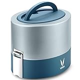 Vaya Tyffyn 600 ml Insulated Lunch Box - Stainless Steel Leak-Resistant Food Storage Container, 100% BPA Free, Eco-Friendly & Reusable Lunch Box