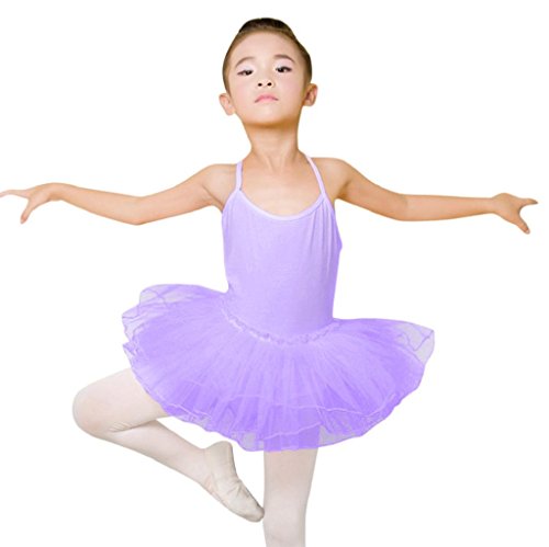 1-7 Years Old Girls,Yamally_9R Toddler Girls Ballet Dress Leotard Dance Skirt Gymnastics Strap Dancewear Clothes (24M, Purple)