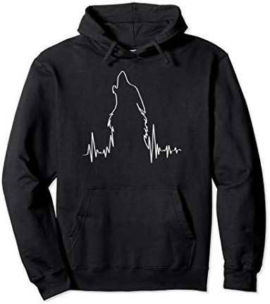 Howling Wolf Heartbeat Hoodie Spirit Animal Wolf