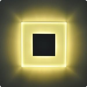 LED-GLASS 5er Set LED Design Warmweiß SUN-LED 100x100mm Glas-Alu