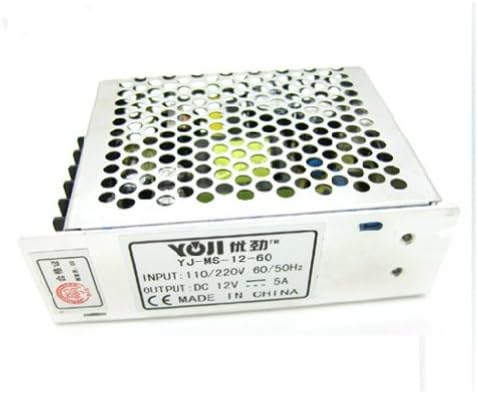 Brightsky Dc 12v 5a Regulated Switching 60w Supply Transformer/power Adaptor/driver for LED Strip Cctv Display